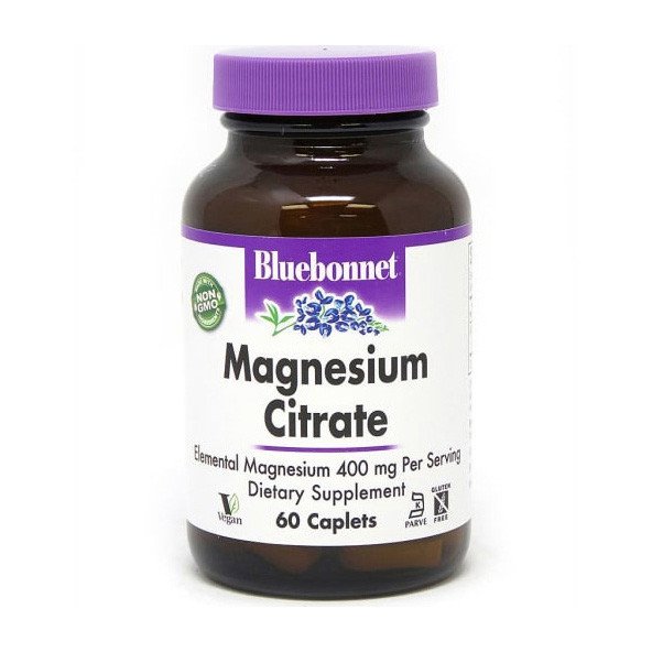 Bluebonnet Nutrition Цитрат магния Bluebonnet Nutrition Magnesium Citrate 400 mg 60 каплет, , 