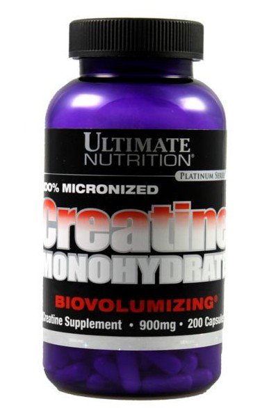 Creatine Monohydrate, 200 шт, Ultimate Nutrition. Креатин моногидрат. Набор массы Энергия и выносливость Увеличение силы 