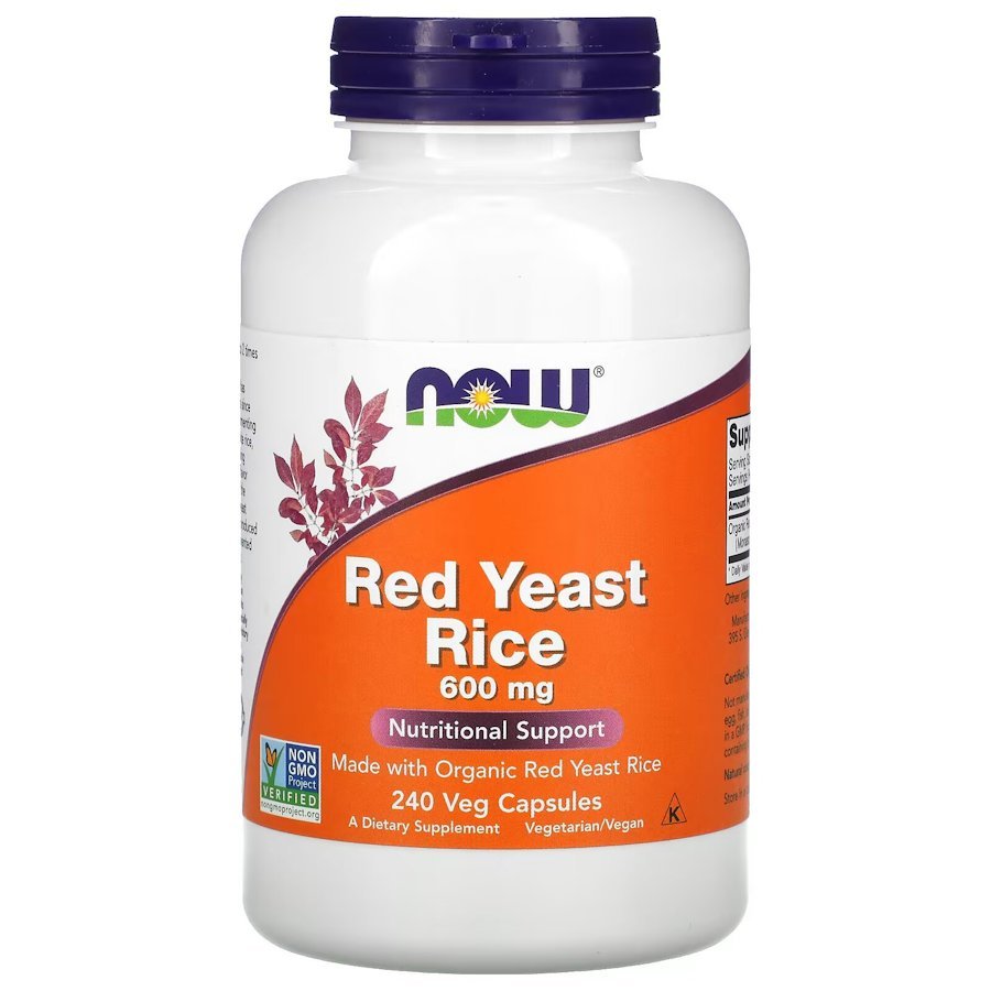 Now Натуральная добавка NOW Red Yeast Rice 600 mg, 240 вегакапсул, , 