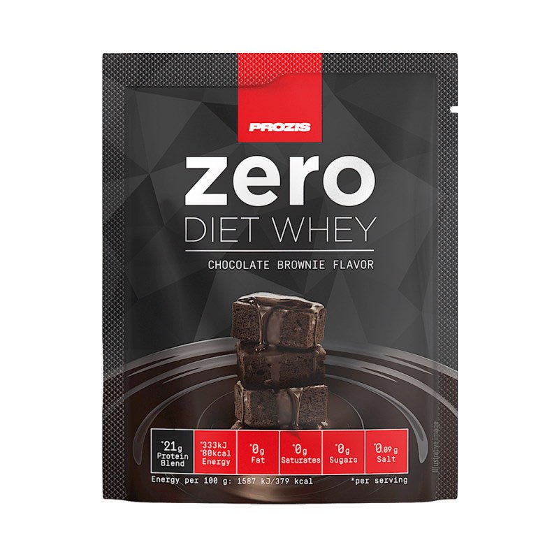 Протеин Prozis Zero Diet Whey, 21 грамм Шоколадный брауни,  мл, Prozis. Протеин. Набор массы Восстановление Антикатаболические свойства 