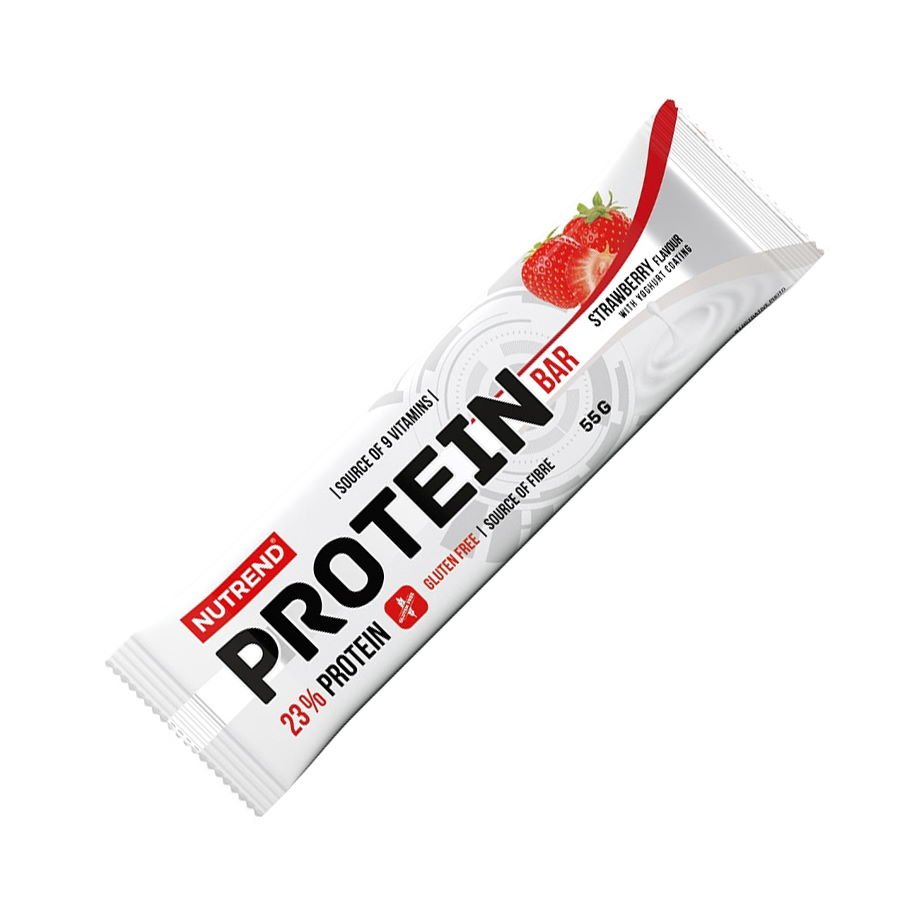 Nutrend Батончик Nutrend Protein Bar 23%, 55 грамм Клубника в йогуртовой оболочке, , 55  грамм