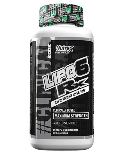 Nutrex Lipo-6 Rx 60 капс Без вкуса,  ml, Nutrex Research. Thermogenic. Weight Loss Fat burning 