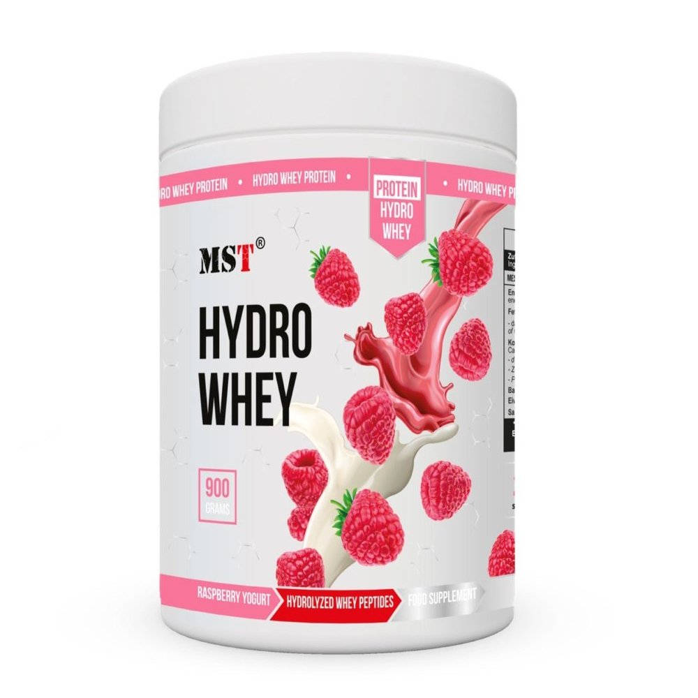 Протеин MST Hydro Whey, 900 грамм Малиновый йогурт,  мл, MST Nutrition. Протеин. Набор массы Восстановление Антикатаболические свойства 