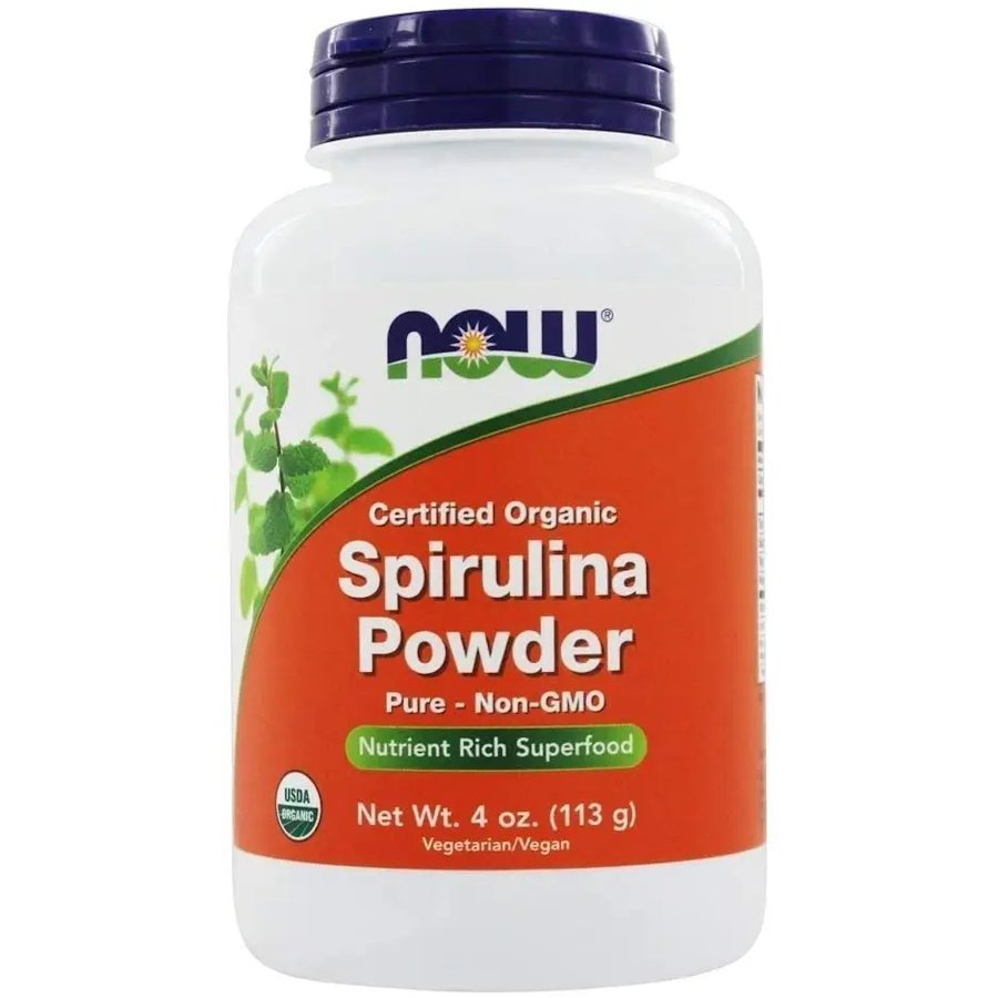 Натуральная добавка NOW Spirulina Powder Organic, 113 грамм,  мл, Now. Hатуральные продукты. Поддержание здоровья 