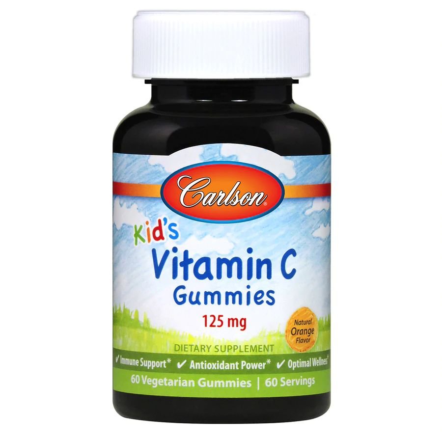 Витамины и минералы Carlson Labs Kid's Vitamin C Gummies, 60 желеек,  мл, Carlson Labs. Витамины и минералы. Поддержание здоровья Укрепление иммунитета 