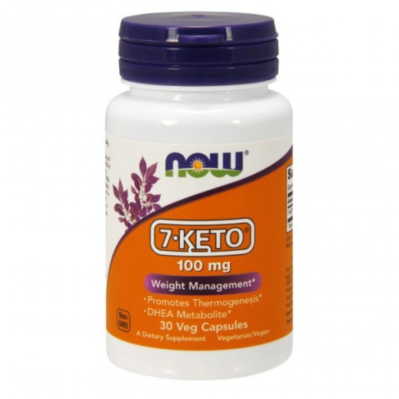 7-KETO 100 mg, 30 шт, Now. Жиросжигатель. Снижение веса Сжигание жира 