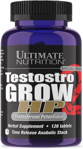 Testostro Grow, 126 шт, Ultimate Nutrition. Бустер тестостерона. Поддержание здоровья Повышение либидо Aнаболические свойства Повышение тестостерона 