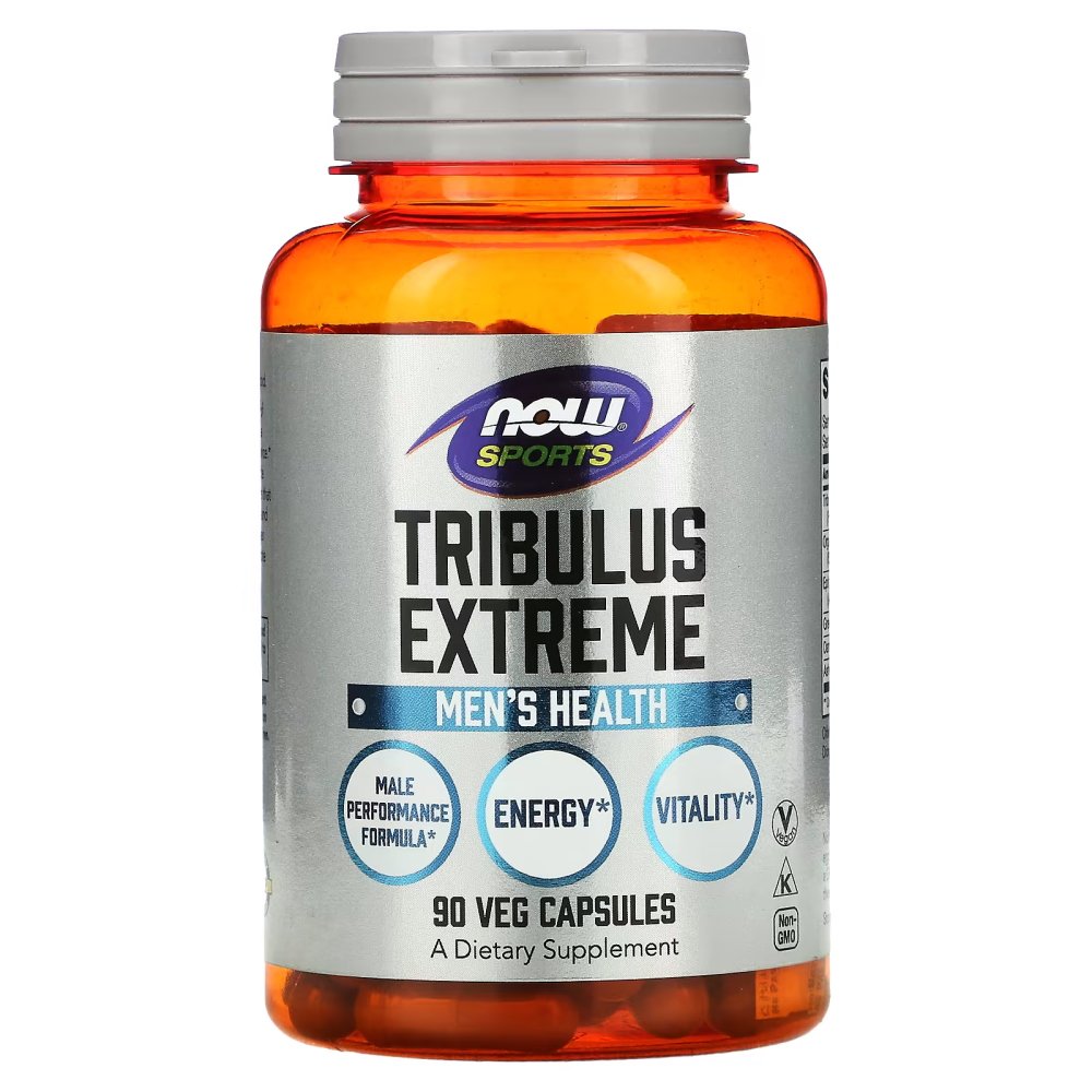 Стимулятор тестостерона NOW Tribulus Extreme, 90 вегакапсул,  ml, Now. Testosterone Booster. General Health Libido enhancing Anabolic properties Testosterone enhancement 