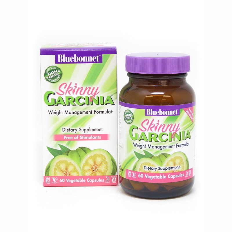 Натуральная добавка Bluebonnet Skinny Garcinia, 60 вегакапсул,  мл, Bluebonnet Nutrition. Hатуральные продукты. Поддержание здоровья 