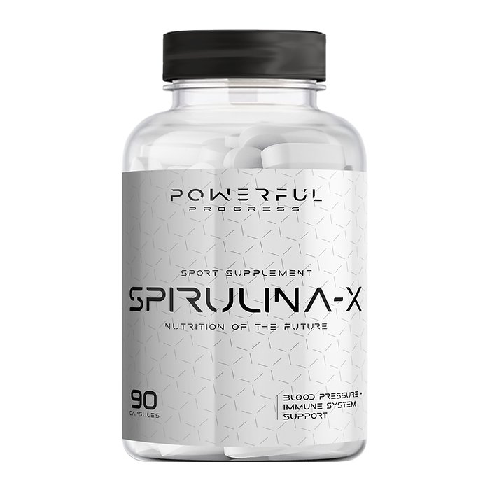 Натуральная добавка Powerful Progress Spirulina-X, 90 капсул,  мл, Powerful Progress. Hатуральные продукты. Поддержание здоровья 