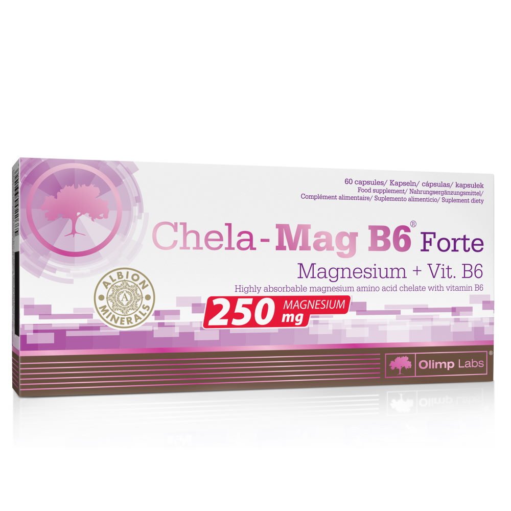 Витамины и минералы Olimp Chela-Mag B6 Forte, 60 капсул,  ml, Olimp Labs. Vitamins and minerals. General Health Immunity enhancement 
