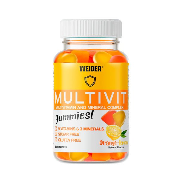 Витамины и минералы Weider Multivit, 80 желеек Апельсин-лимон,  мл, Weider. Витамины и минералы. Поддержание здоровья Укрепление иммунитета 
