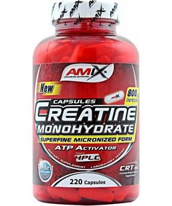 Creatine Monohydrate, 220 шт, AMIX. Креатин моногидрат. Набор массы Энергия и выносливость Увеличение силы 