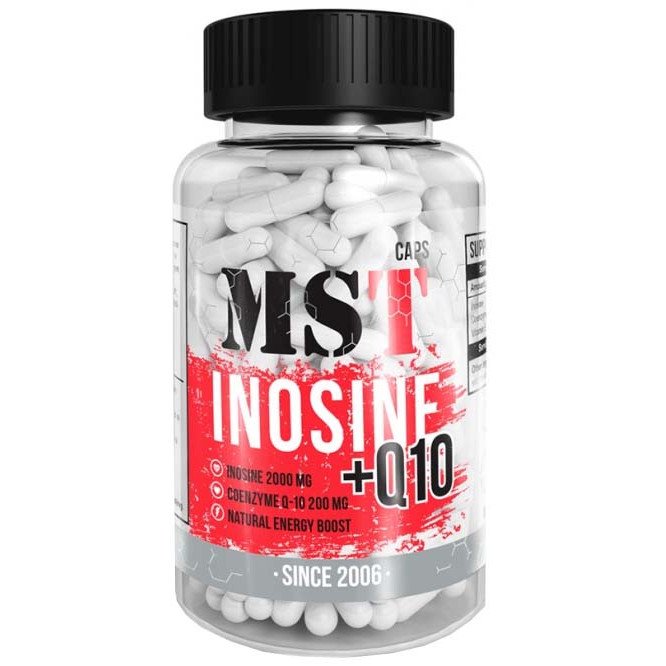 Витамины и минералы MST Inosine + Q10, 90 капсул,  мл, MST Nutrition. Коэнзим-Q10. Поддержание здоровья Антиоксидантные свойства Профилактика ССЗ Толерантность к физ. нагрузкам 