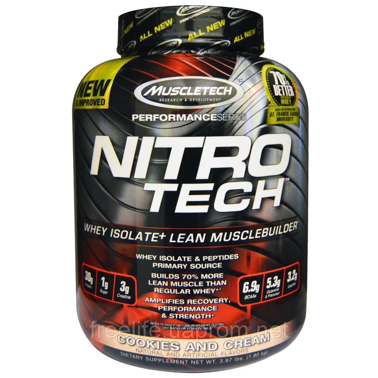 NitroTech, 1818 g, MuscleTech. Whey Protein. recovery Anti-catabolic properties Lean muscle mass 