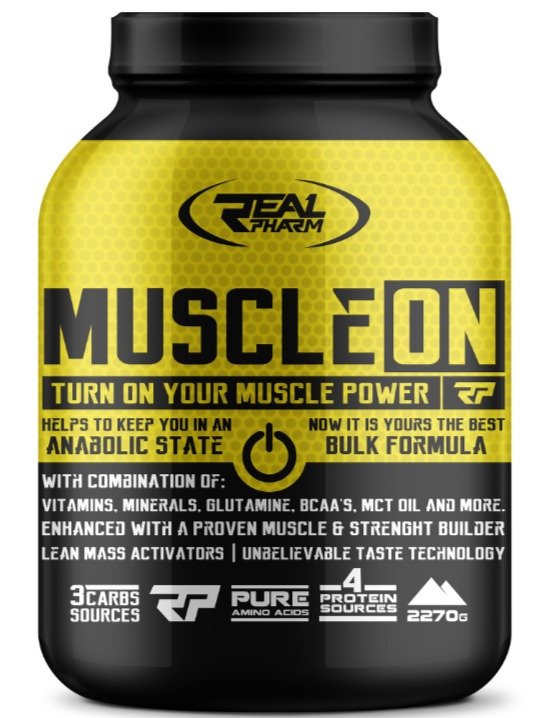 Muscle On, 2270 g, Real Pharm. Gainer. Mass Gain Energy & Endurance recovery 