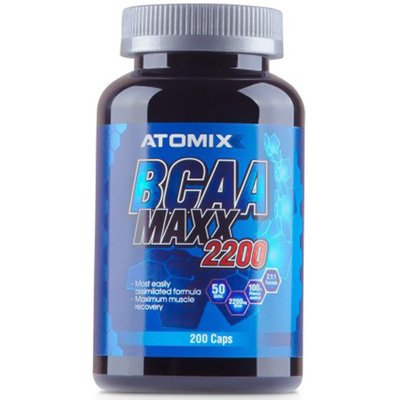 BCAA Maxx 2200, 200 piezas, Atomixx. BCAA. Weight Loss recuperación Anti-catabolic properties Lean muscle mass 