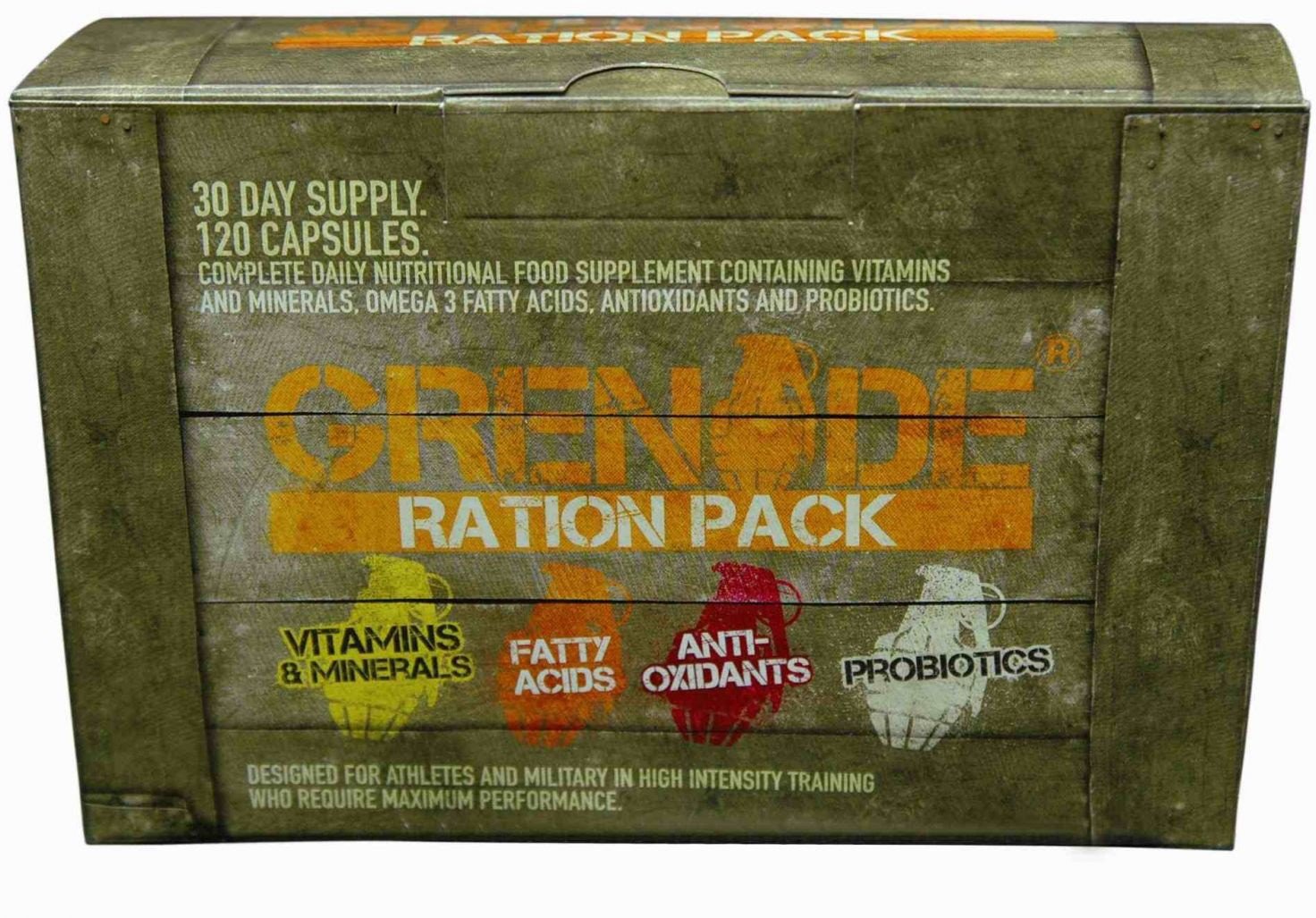 Ration Pack, 120 piezas, Grenade. Complejos vitaminas y minerales. General Health Immunity enhancement 