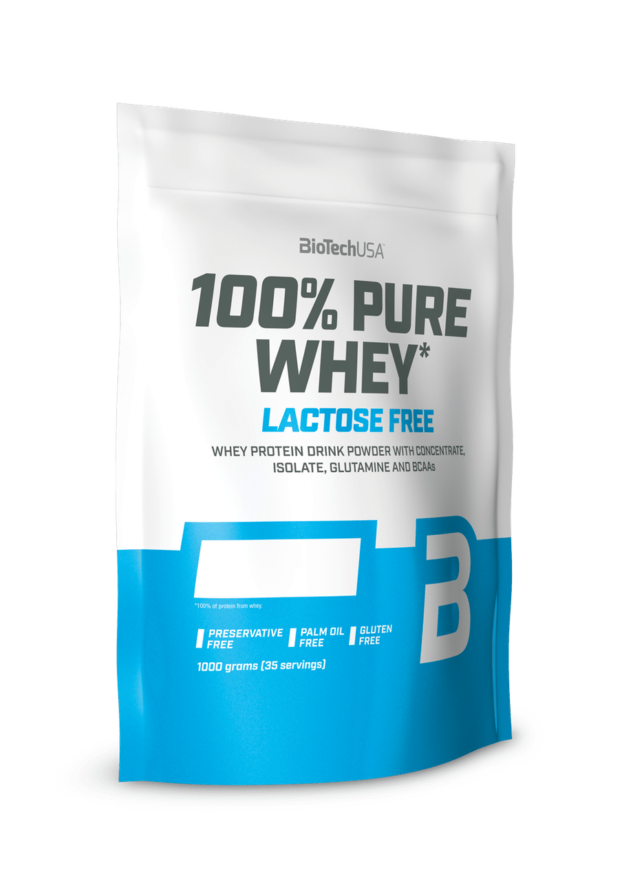 Сывороточный протеин концентрат BioTech 100% Pure Whey Lactose Free (1000 г) биотеч пур вей печенье крем,  мл, BioTech. Сывороточный концентрат. Набор массы Восстановление Антикатаболические свойства 
