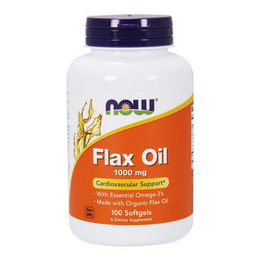 Now Льняное масло Now Flax Oil (100 капс) нау, , 100 