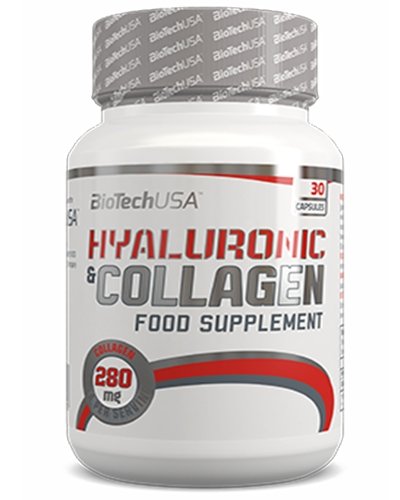 Hyaluronic & Collagen, 30 шт, BioTech. Коллаген. Поддержание здоровья Укрепление суставов и связок Здоровье кожи 