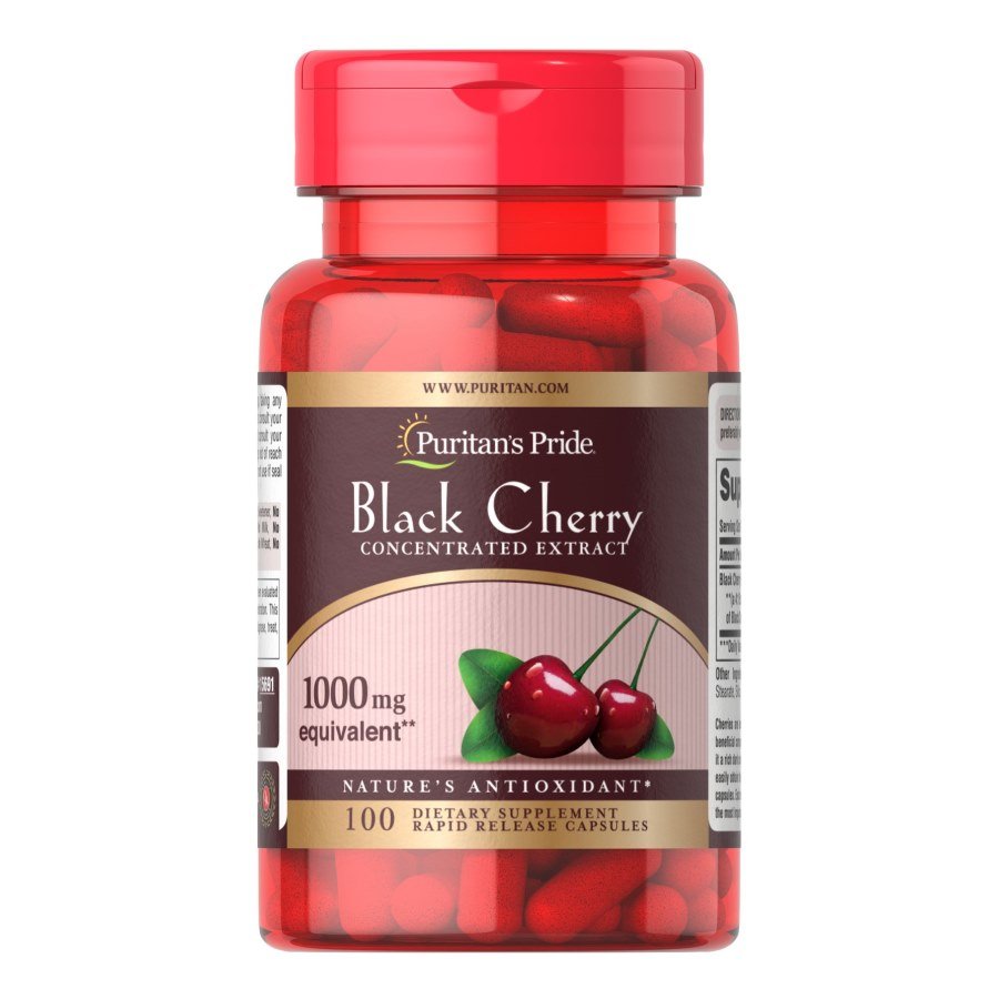 Puritan's Pride Натуральная добавка Puritan's Pride Black Cherry 1000 mg, 100 капсул, , 