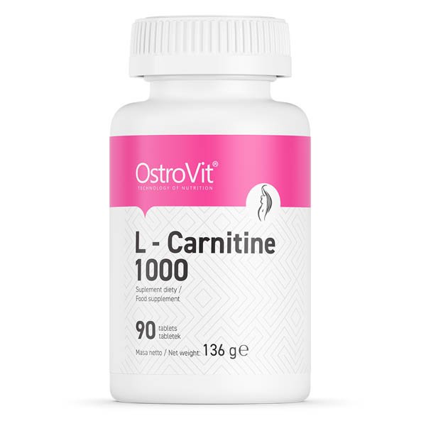 Жиросжигатель OstroVit L-Carnitine 1000, 90 таблеток,  ml, OstroVit. Quemador de grasa. Weight Loss Fat burning 