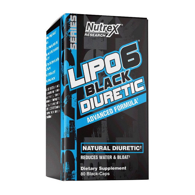 Жиросжигатель Nutrex Lipo 6 Black Diuretic (80 black-caps) нутрекс липо 6,  ml, Nutrex Research. Fat Burner. Weight Loss Fat burning 