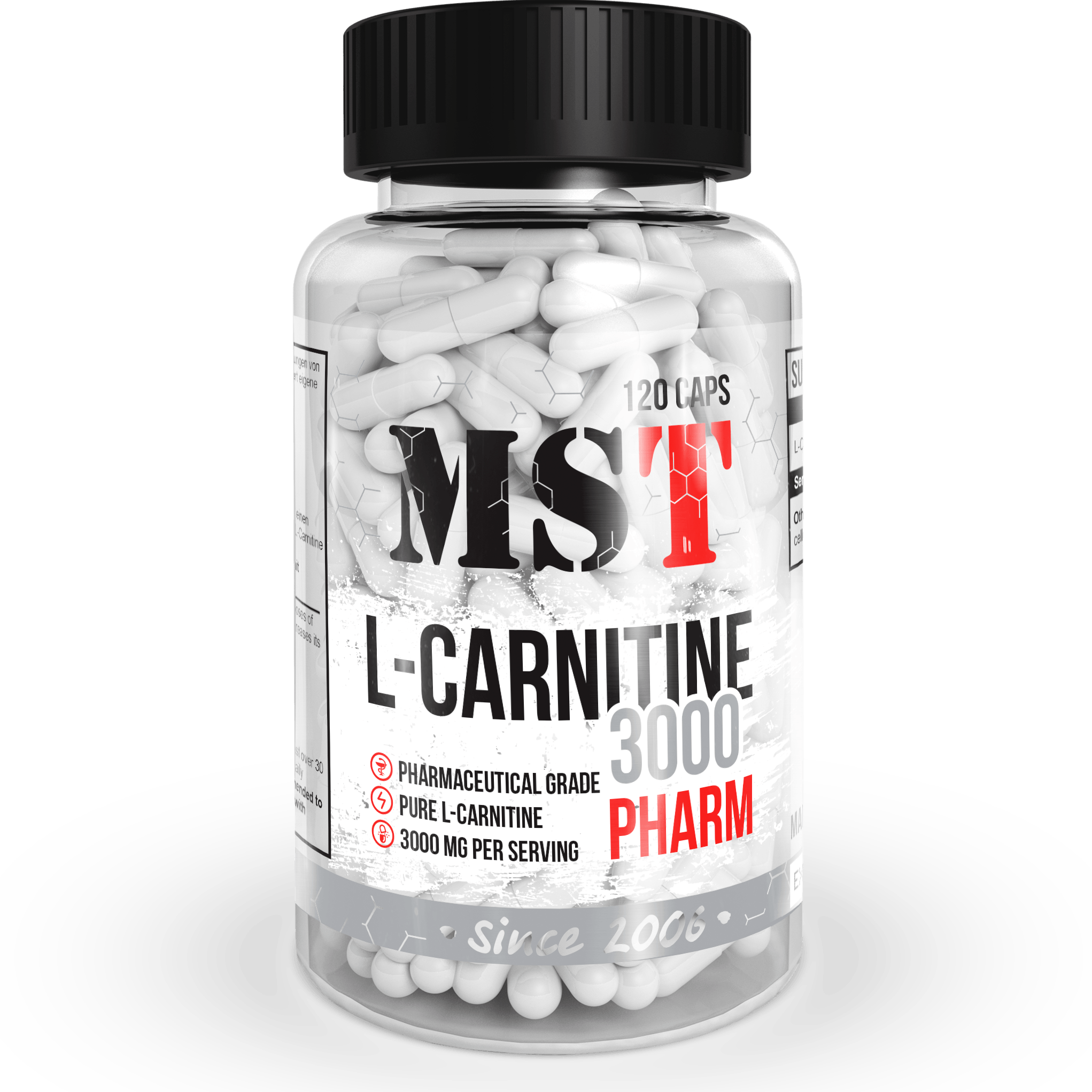 L-Carnitine 3000 Pharm, 120 pcs, MST Nutrition. L-carnitine. Weight Loss General Health Detoxification Stress resistance Lowering cholesterol Antioxidant properties 