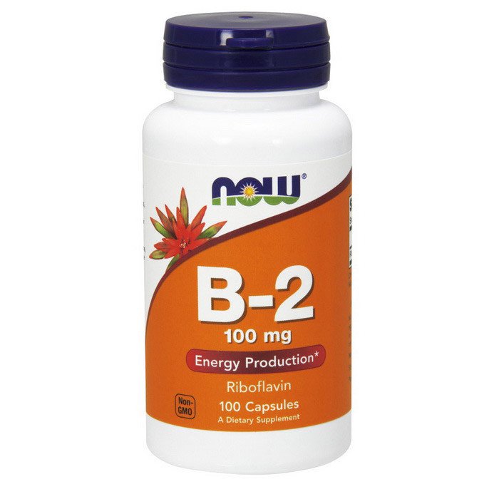 Витамин Б2 Now Foods Vitamin B-2 100 mg (100 капс) нау фудс,  мл, Now. Витамин B. Поддержание здоровья 