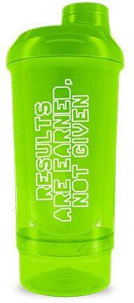 BioTech Шейкер спортивный BioTech Wave + 2 in 1 Results Are Earned Not Given (500 мл, зеленый, , 500 
