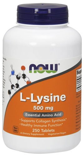 NOW L-Lysine 500 mg Tablets 250 таб Без вкуса,  ml, Now. Lisina. 