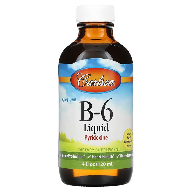 Carlson Labs Витамины и минералы Carlson Labs Vitamin B6 Liquid, 120 мл Ягодный лимонад, , 