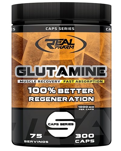 Glutamine, 300 pcs, Real Pharm. Glutamine. Mass Gain स्वास्थ्य लाभ Anti-catabolic properties 