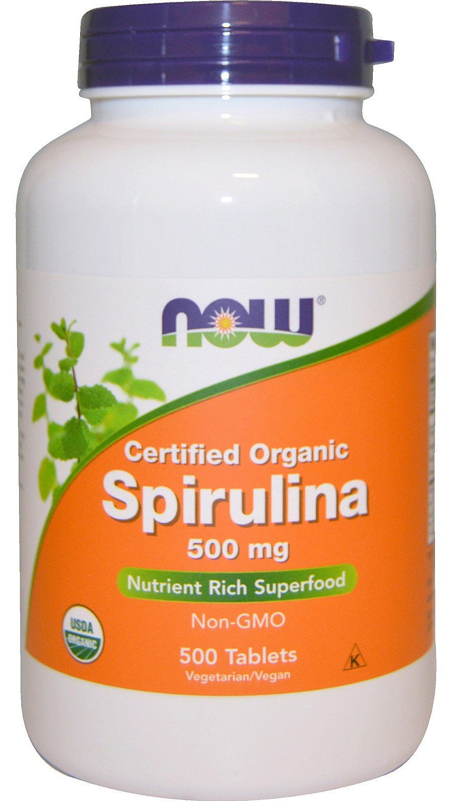 Spirulina 500 mg, 500 pcs, Now. . General Health 