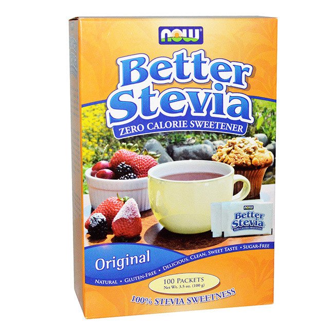 Натуральный сахарозаменитель Now Foods Better Stevia 100 packets (100 г) нау фудс стевия,  мл, Now. Заменитель питания. 