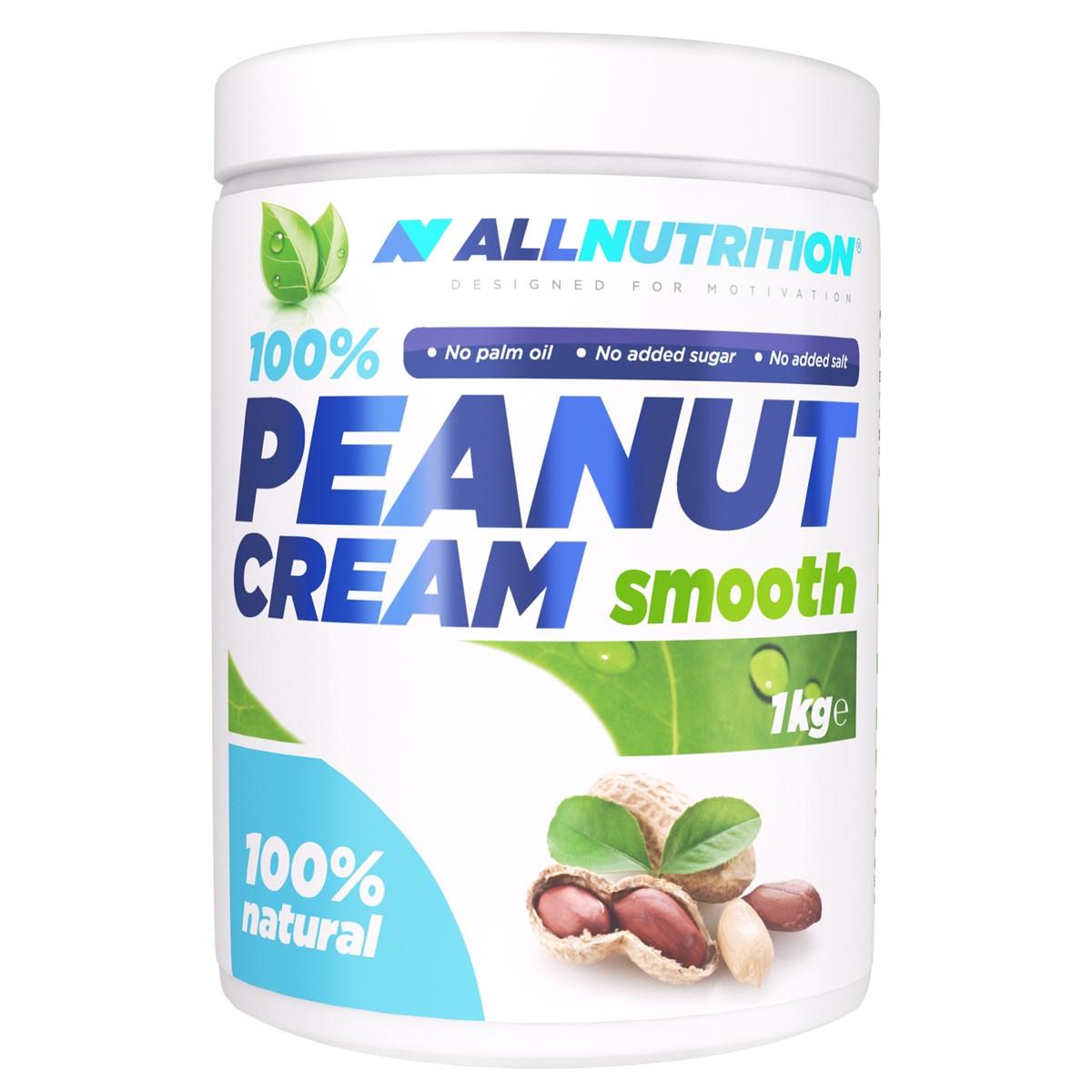 Натуральная арахисовая паста AllNutrition Peanut Cream (1000 г) алл нутришн Smooth,  мл, AllNutrition. Арахисовая паста. 