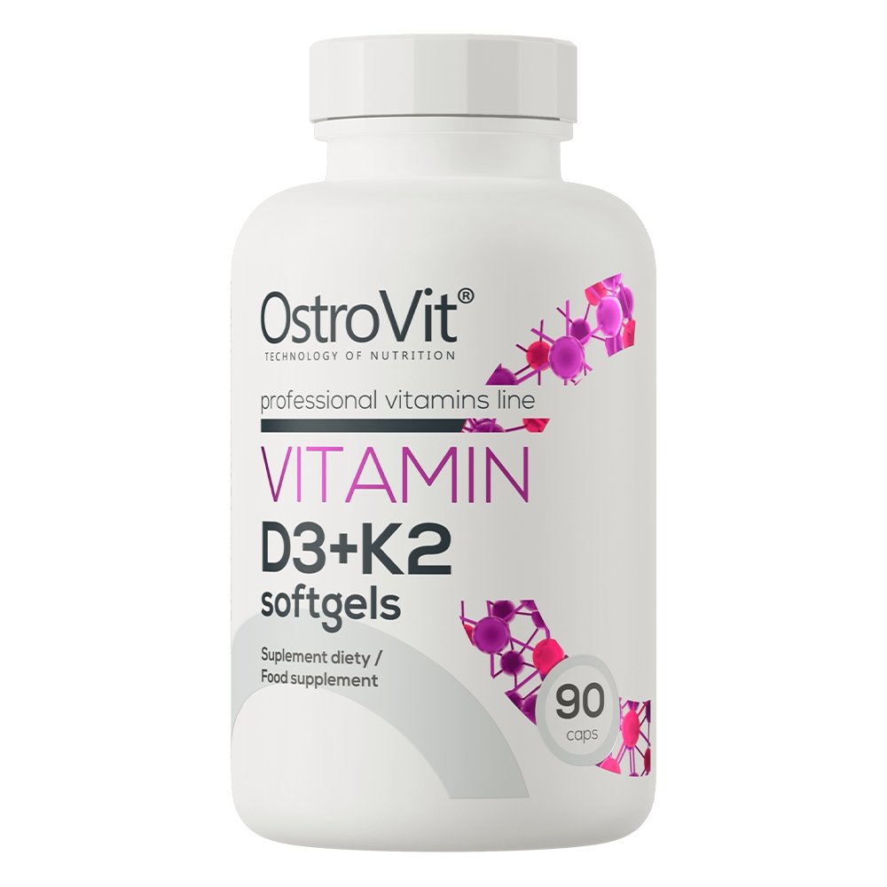 OstroVit Витамины и минералы OstroVit Vitamin D3+K2, 90 капсул, , 