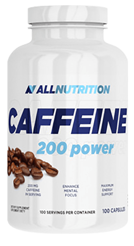 Caffeine, 100 шт, AllNutrition. Кофеин. Энергия и выносливость Увеличение силы 