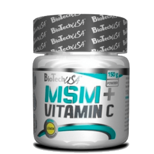 MSM + Vitamin C BioTech USA 150 g (для зміцнення суглобів і зв'язок),  ml, BioTech. For joints and ligaments. General Health Ligament and Joint strengthening 