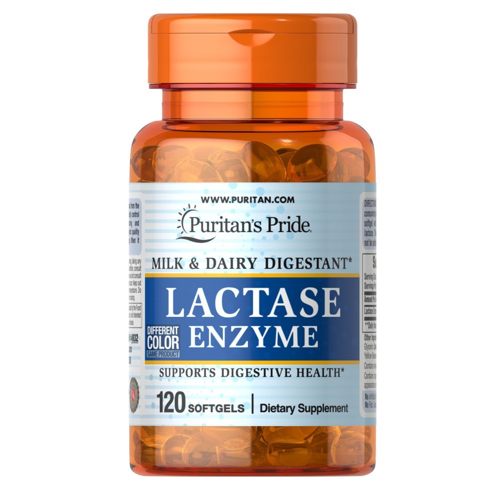 Puritan's Pride Натуральная добавка Puritan's Pride Lactase Enzyme, 120 капсул, , 