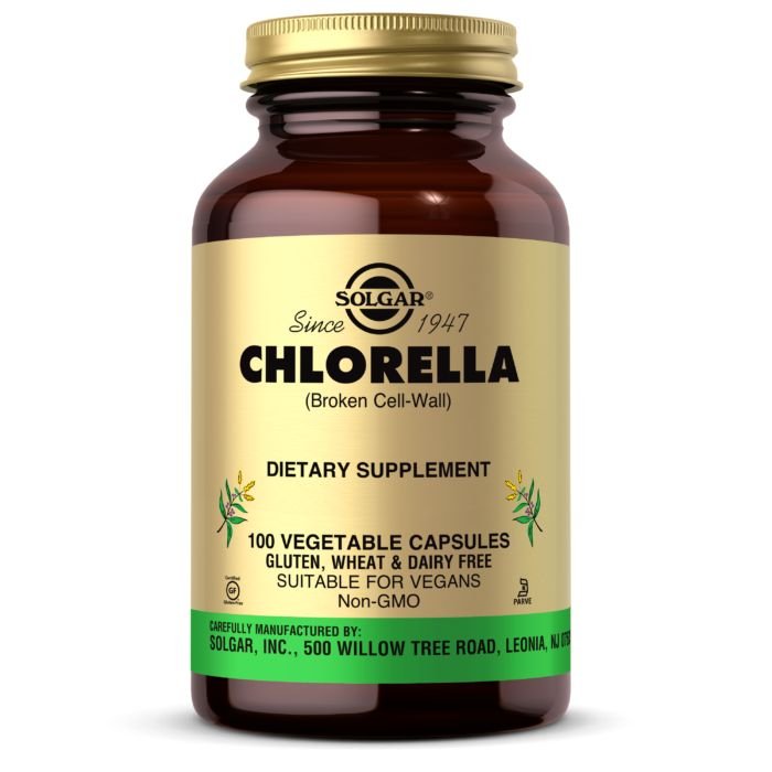 Натуральная добавка Solgar Chlorella, 100 вегакапсул,  ml, Solgar. Natural Products. General Health 