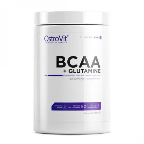 Ostrovit BCAA + Glutamine 500 г Без вкуса,  мл, OstroVit. BCAA. Снижение веса Восстановление Антикатаболические свойства Сухая мышечная масса 
