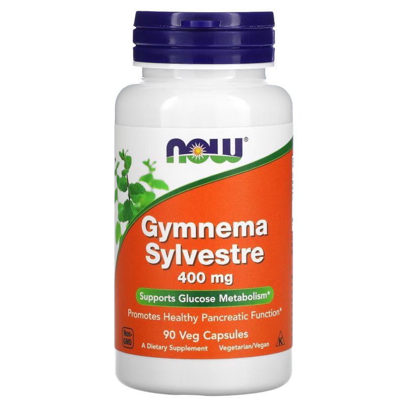 Натуральная добавка NOW Gymnema Sylvestre 400 mg, 90 вегакапсул,  мл, Now. Hатуральные продукты. Поддержание здоровья 