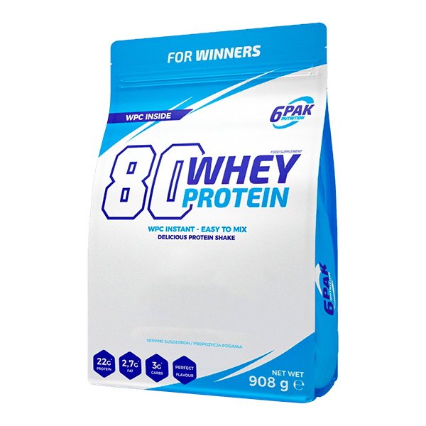 Протеин 6PAK Nutrition 80 Whey Protein, 908 грамм Кокос,  мл, 6PAK Nutrition. Протеин. Набор массы Восстановление Антикатаболические свойства 
