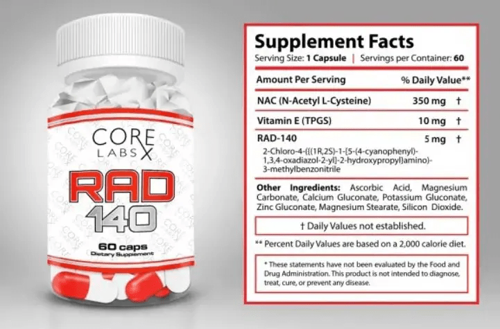 CORE LABS RAD140 Core Labs 60 шт. / 60 servings,  ml, Core Labs. SARM