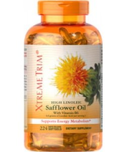 High Linoleic Safflower Oil with Vitamin B6, 224 шт, Puritan's Pride. Комплекс жирных кислот. Поддержание здоровья 