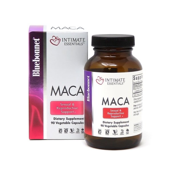 Натуральная добавка Bluebonnet Intimate Essentials Maca, 90 вегакапсул,  мл, Bluebonnet Nutrition. Hатуральные продукты. Поддержание здоровья 