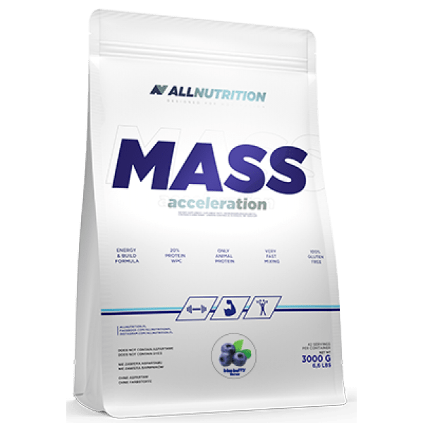 AllNutrition Гейнер для набора массы AllNutrition Mass Acceleration (3000 г) алл нутришн Berry, , 