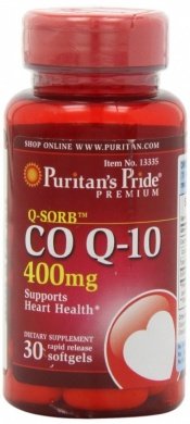 Co Q-10 400 mg, 30 pcs, Puritan's Pride. Coenzym Q10. General Health Antioxidant properties CVD Prevention Exercise tolerance 